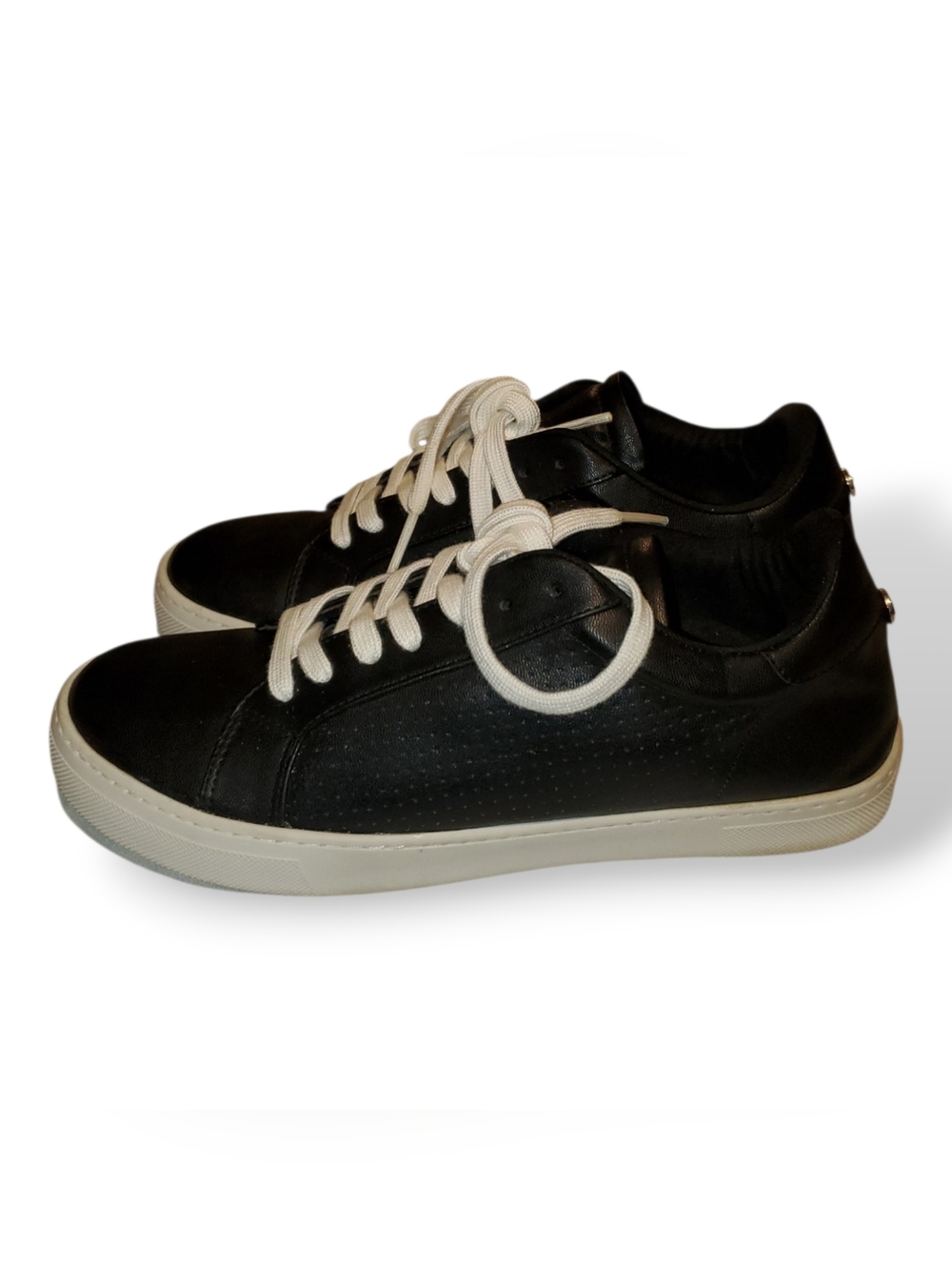 Steve Madden Black Sneakers with White Soles and Laces